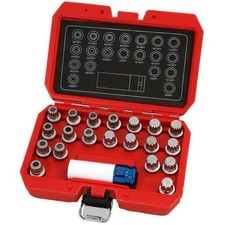 21pc BMW Locking Wheel Nut Screw Socket Key Master Tamper Proof Tool Set