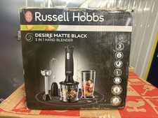 Russell Hobbs Desire 3 in 1 Hand Blender Chopper and Whisk Matt Black 24702