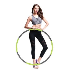 Weighted Hula Hoops for Adults Kids GYM Exercise Detachable 8 Section Green Grey