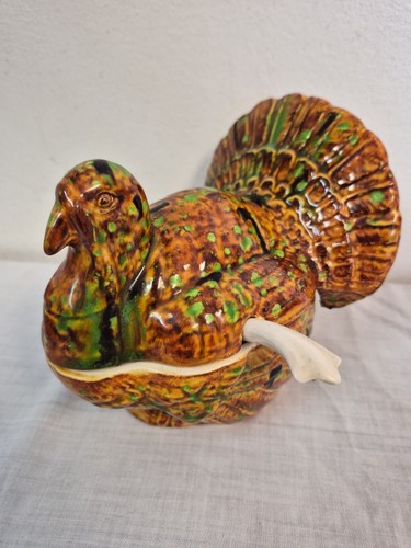 Vtg ceramic turkey gravy - turkey,