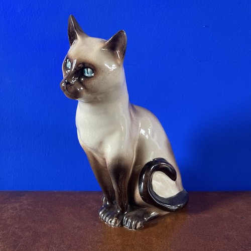 Vintage porcelain siamese - vintage, cat