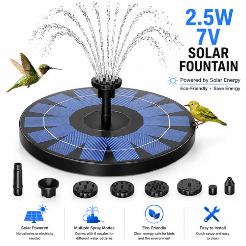 Solar fountain floating pump - floating,