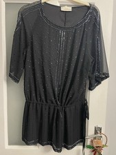 Size 22 Black Beaded Blouse