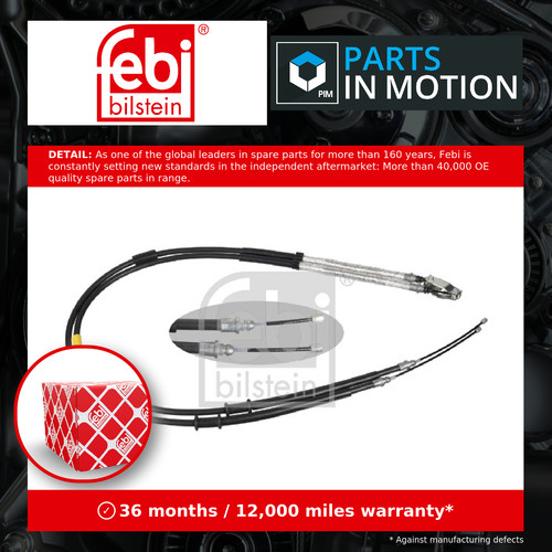 Handbrake cable rear left - handbrake,