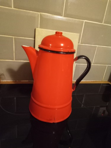 Polish made vintage red - vintage, enamel