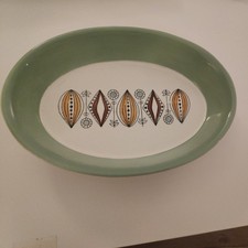 Egersund Norway Kongo/Brown Onion Pattern Oval  Oven to Table Serving Dish 1960s