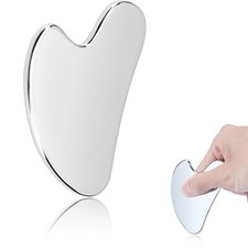1pc Metal Gua Sha Facial Tool Stainless Steel Scraping Massage Tool Metal