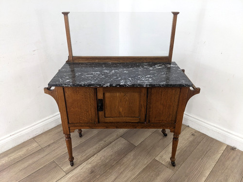 Washstand edwardian oak - edwardian,