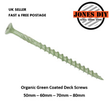 PREMIUM DECKING SCREWS LANDSCAPE FENCING DECK SCREW GREEN 50mm 60mm 70mm 80mm