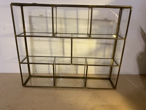 Vintage brass and glass - brass,