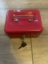 Pink Metal Cash Money Box with