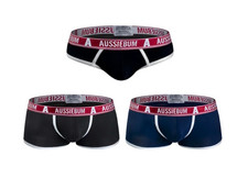 Boldline Briefs/Trunks Aussiebum Mens Underwear in Navy/Black