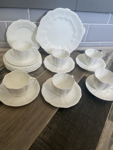 Tea set crown derby white - 6,