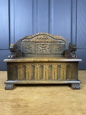 Miniature Apprentice Monk Bench, Cute Unique Wooden Trinket Holder, Treen 15cm H