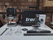 TREND T11E ROUTER 240 VOLTS WITH ACCESSORIES AND CARRY CASE