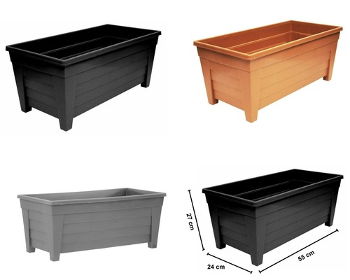 55cm trough plant pot long - 55cm,
