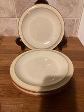 Denby Fire Chilli Yellow Tea / Side Plate Set x3 18.5cm 7.5"