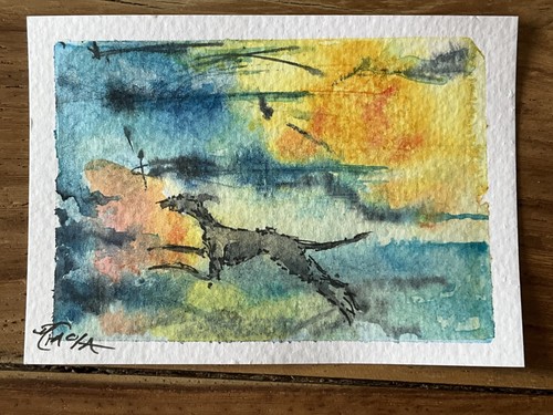 Watercolor aceo painting - aceo,
