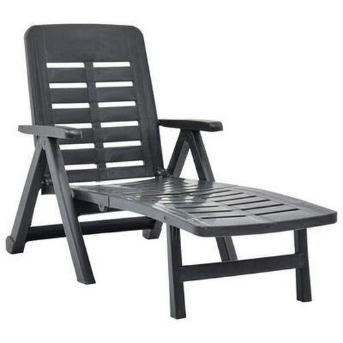 Anthracite sun lounger folding - lounger,