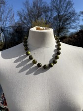Vintage Marbled Green Bead