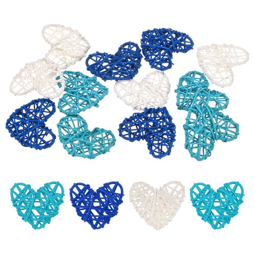 Pack heart wicker rattan - 12-pack,