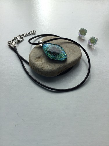 Handmade fused glass dichroic - handmade,