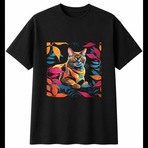 Psychedelic burmese cat - cat, in