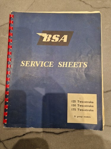 Bsa bantam service - sheets, 125
