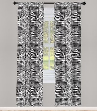 Zebra Print Curtains Retro