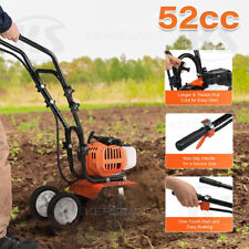 52cc Petrol Cultivator Rotavator Garden Tiller Allotment Soil Vegetable Patch GB