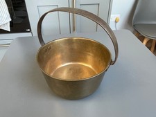 Vintage Brass Jam Kettle Pot