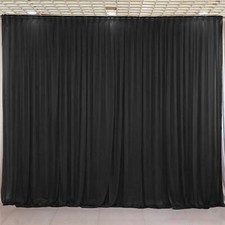 3/6m Black Backdrop Curtain Background Drape Stage Wedding Party Booth Decor