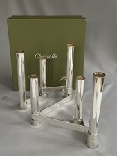 CHRISTOFLE: Silver Plated Gio Ponti Six Candle Holder - Antibes, With Box