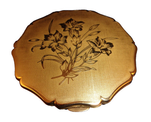 Vintage stratton gold metal - gold,