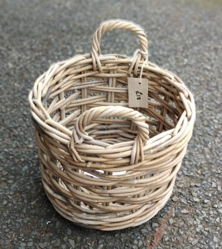 Round wicker weave fire log - round,