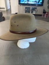 Akubra Coober Pedy Hat Vintage Australian Banded Kangaro Size 57 Green