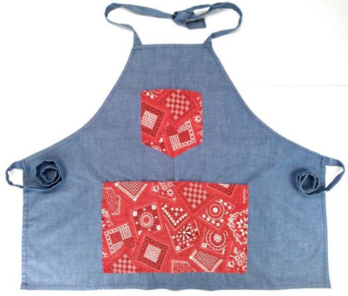 Handmade denim bandana bib - handmade,