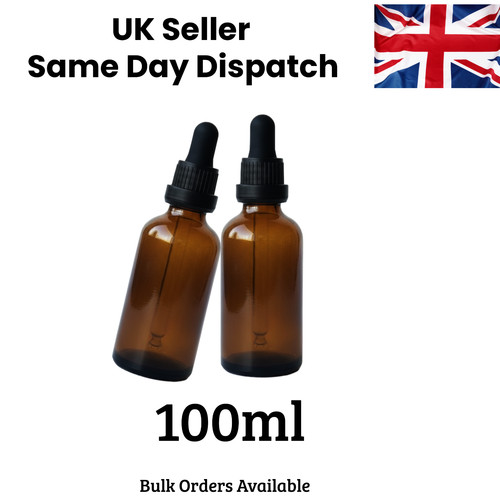 Amber glass dropper bottles - amber,