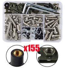 155PCS Aluminum Fairing Bolts Kit For Kawasaki ZX6 ZX6R ZX6RR ZX7R ZX7RR ZX9R