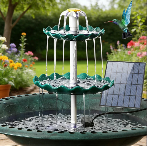 Solar pump bird bath - 3.5w,