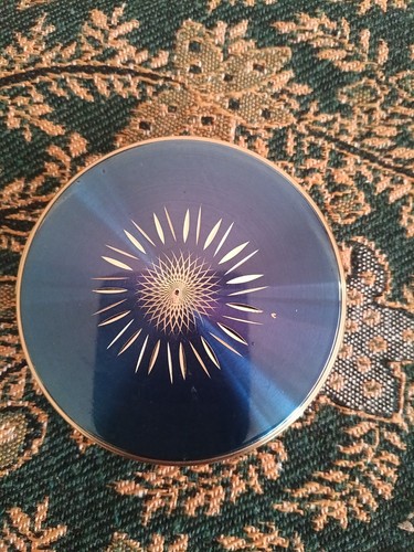 Vintage stratton compact blue - vintage,