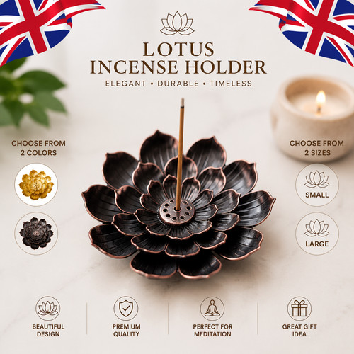 Lotus flower incense - incense, burner