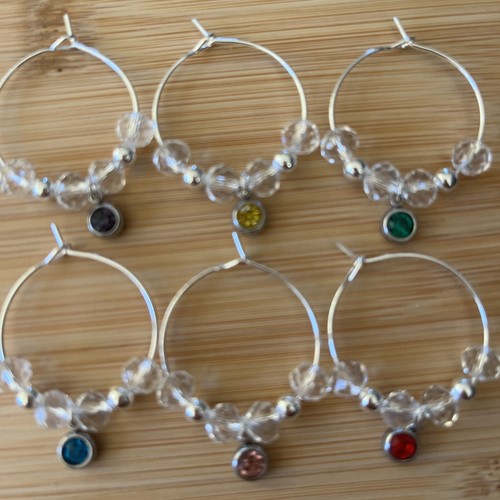 Wine glass charms - set, of