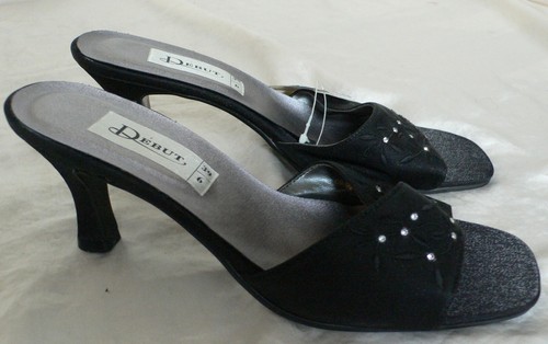 Uk6 black taffeta vintage - black,