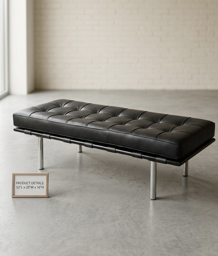Mid century modern black - black, faux