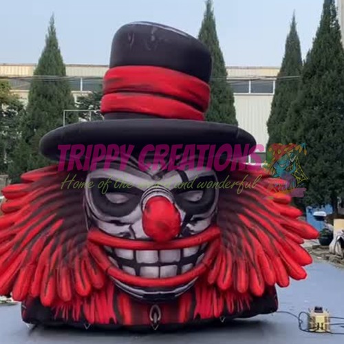 Inflatable skull clown - skull,