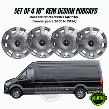 16" Wheel Trims Hub Caps Set Fits Mercedes Sprinter 2006–2026 4pcs OEM style