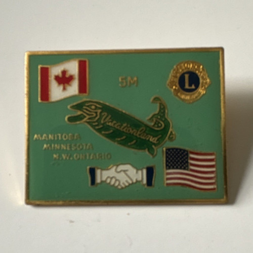 Lions club enamel - lions, badge