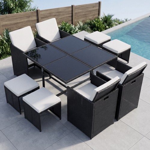 New seater rattan dining - 8-seater,