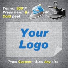 Custom Heat Transfers Plastisol Personalized Iron On Patch Sticker Fabric Press